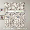 Vintage Floral Pattern Half Window Curtain Tiers